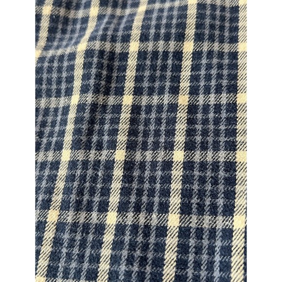 G.H. Bass & Co Men Large Yellow/Blue Plaid Long Sleeve Button Down Flannel Shirt - Picture 9 of 9